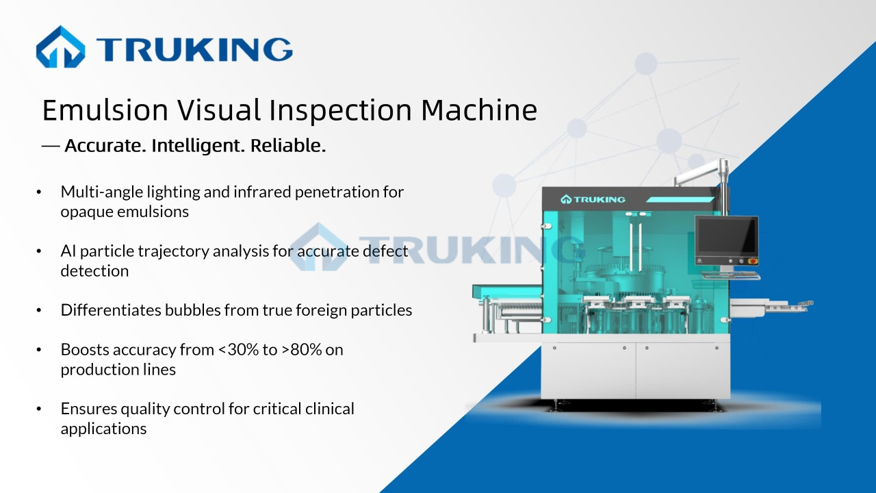 The Invisible Challenge: Fully Automatic Visual Inspection Machine for Emulsions